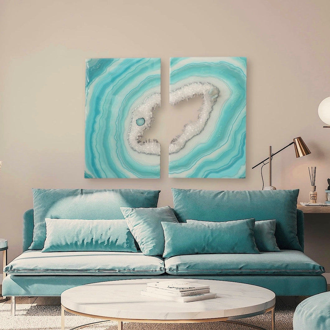 AEQUOREAL - 30 x 38 Diptych